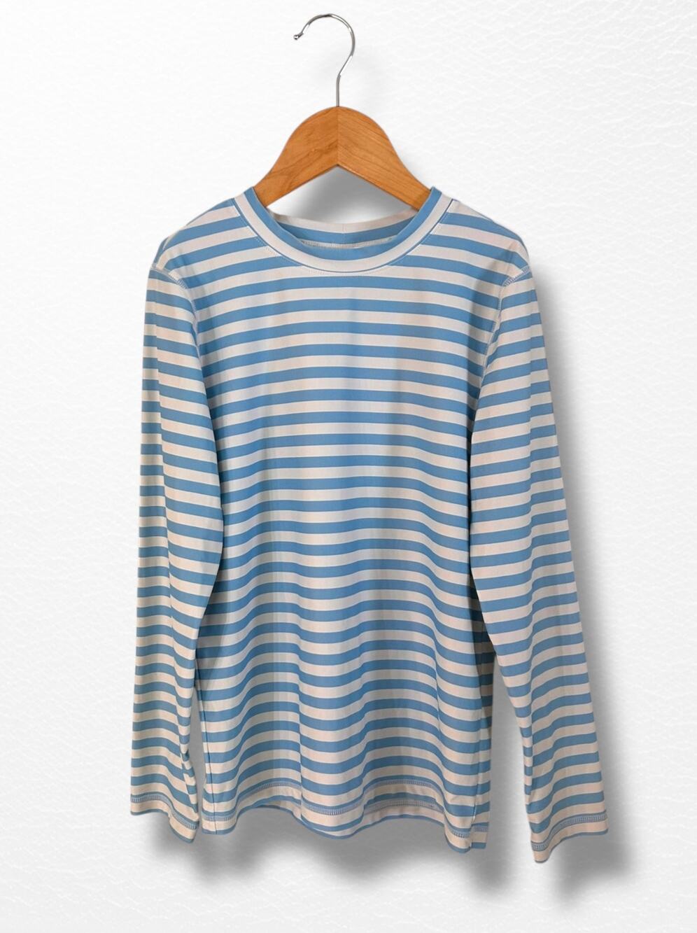 Primary Blue Striped Rashguard Top, Size 10